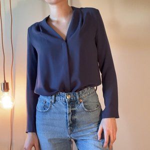 Dark Blue Babaton Power Blouse